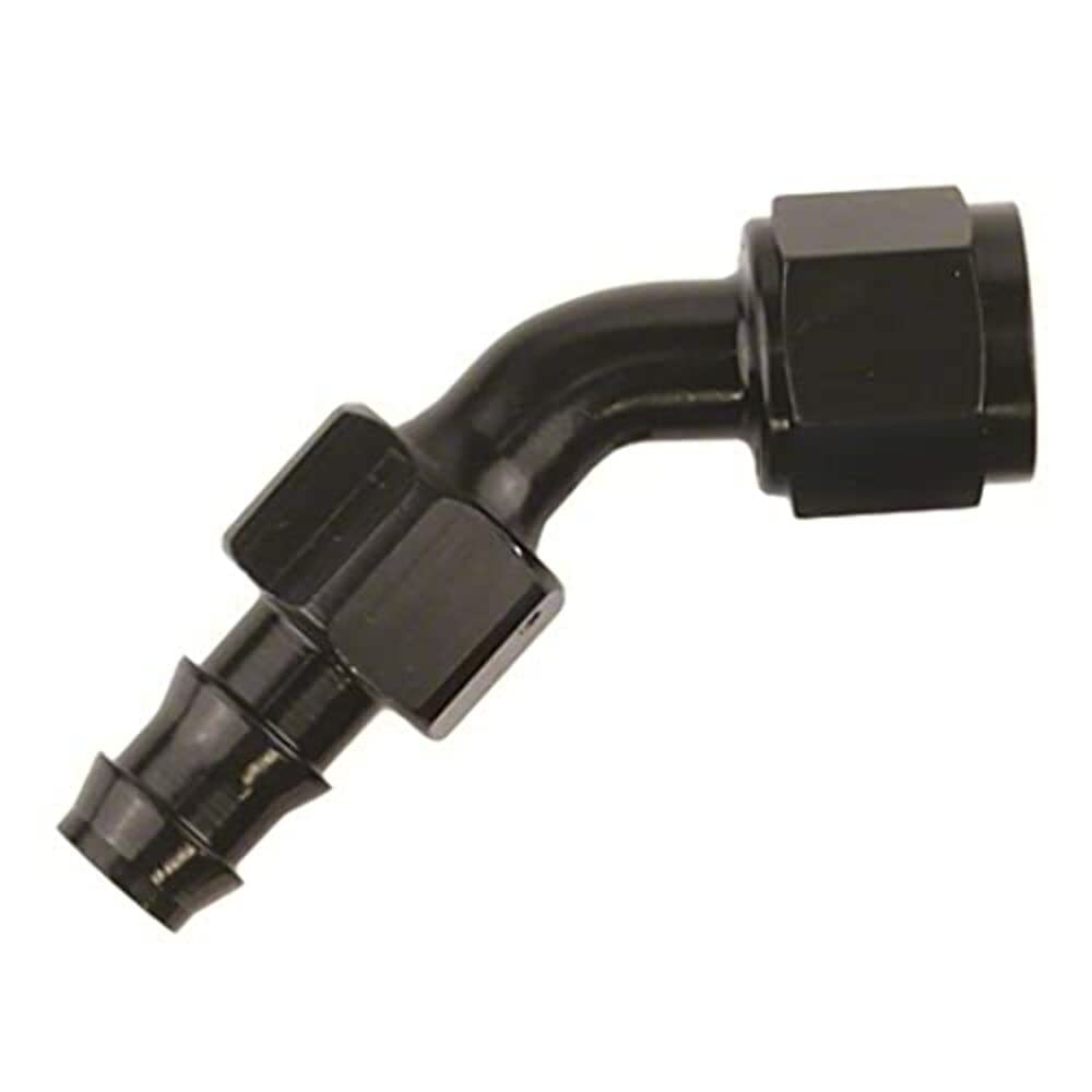 45 Blk Push-on Hose End -8an X