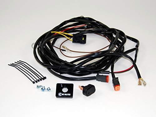 110W KC HiLiTES (6308) Wiring Harness with 2-Pin Deutsch Connector for Two Lights
