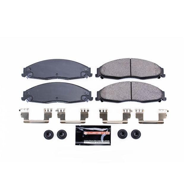 Power Stop Z23-1110 Z23 Evolution Sport Carbon Fiber Infused Ceramic Brake Pads with Hardware For Pontiac Grand Prix 2005-2008 [Vehicle Specific]