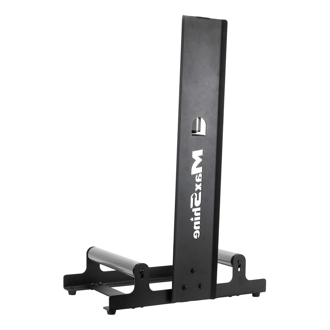 Maxshine XL Wheel & Rim Universal Detailing Rolling Stand (Black) | 360° Rotating Tire Stand for Car Detailing, Wheel Wash, Ceramic Coating & Tire Shine | Heavy-Duty Rim Detailing Roller Stand