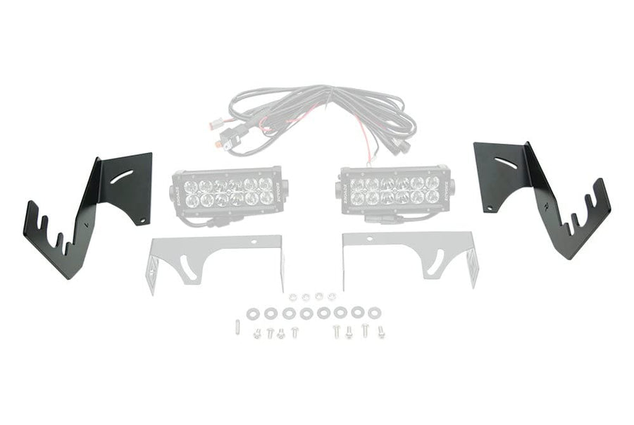 Under Rear Bumper ZROADZ LED Mounting Bracket & Kit - Compatible w/ 2015-2018 Ram Rebel - with (2) 6 Inch ZROADZ LED Lights (Included) with Wiring Harness - PN Z384551-KIT