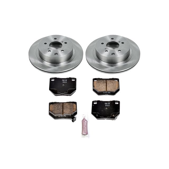 Power Stop Autospecialty KOE666 Rear Replacement Brake Kit-OE Brake Rotors & Ceramic Brake Pads For Nissan 300ZX 1989-1996 [Model Specific]