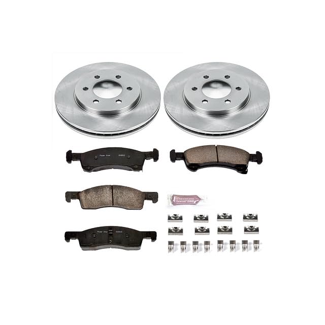 POWERSTOP Autospecialty KOE1933 Front Replacement Brake Kit-OE Brake Rotors & Ceramic Brake Pads For Ford Expedition 2002-2006, Lincoln Navigator 2003-2006 [Model Specific]