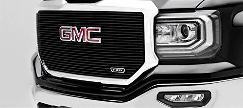 2016-2018 Sierra 1500 T-Rex Grilles Laser Billet Grille, Black, 1 Pc, Insert, with Logo Cutout - PN #6202131