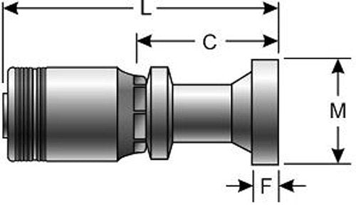 GlobalSpiral Series Gates MAX Pressure Couplings, Caterpillar Style O-Ring Flange, 2" ID 32GSM-32FLC
