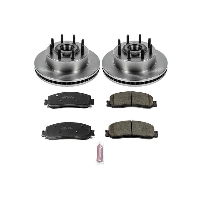 Power Stop Autospecialty KOE6550 Front Replacement Brake Kit-OE Brake Rotors & Ceramic Brake Pads For Ford F-250 Super Duty 2012, Ford F-350 Super Duty 2012 [Model Specific]