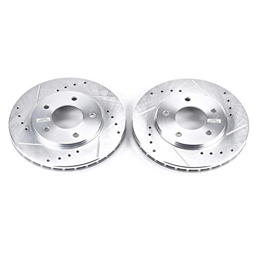 Power Stop AR8228XPR Evolution Front Drilled & Slotted Rotor Pair For Buick Regal, Chevrolet Lumina, Chevrolet Monte Ca, Oldsmobile Cutlass Supreme, Pontiac Grand Prix [Model Specific]