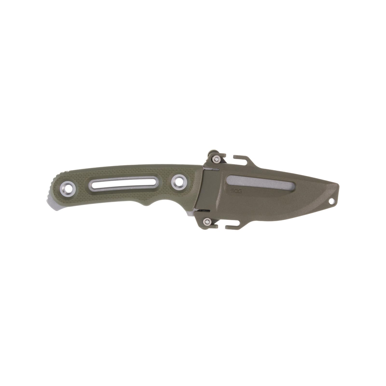 SOG FX Provider Outdoor Fixed Blade Knife for Campers & Hunters | 3.75" 154CM Stonewashed Steel Blade | Removable G10 Handles