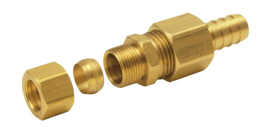 1/2" Cooler line to Derale 13033 1/2" NPT Hose Barb Universal Transmission Line Fitting