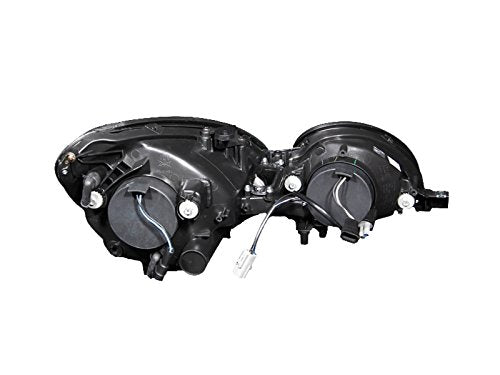 121144 ANZO USA Headlight Set Projector w/CCFL Halo-Black