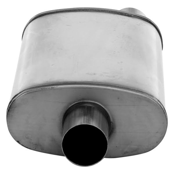 SA1226 Muffler - Cherry Bomb Reversible Salute Oval Body - H4" X W9" X L14" 20" OAL 2-1/2" O/C Muffler - Cherry Bomb Salute