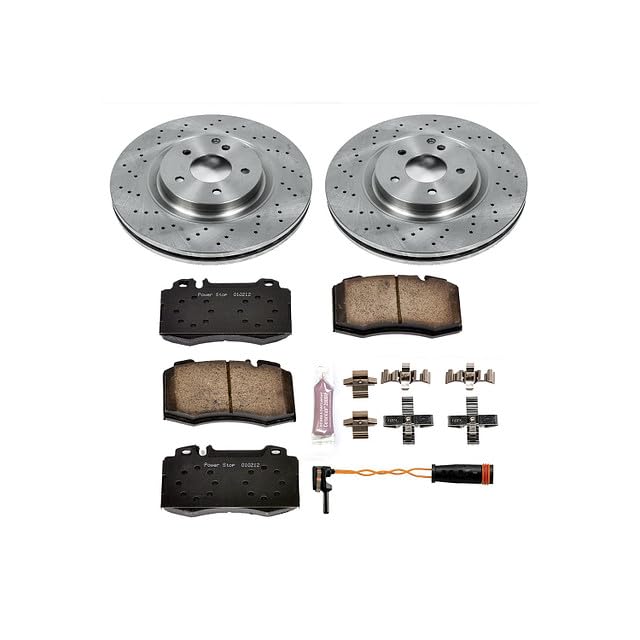 Power Stop Autospecialty KOE2950 Front Replacement Brake Kit-OE Brake Rotors & Ceramic Brake Pads For Mercedes-Benz C, Mercedes-Benz C320, Mercedes-Benz SLK350 [Model Specific]