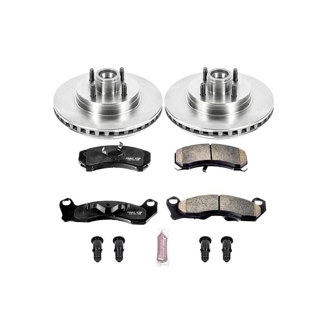 POWERSTOP Autospecialty KOE1279 Front Replacement Brake Kit-OE Brake Rotors & Ceramic Brake Pads For Ford Mustang 1987-1993 [Model Specific]