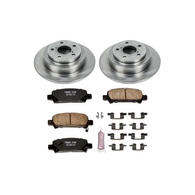 POWERSTOP Autospecialty KOE449 Rear Replacement Brake Kit-OE Brake Rotors & Ceramic Brake Pads For Subaru Forester 1998-2003, Subaru Impreza 1998-2003 [Model Specific]