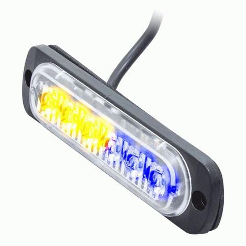 Heise Marker Lights Bi-Color Blue/Amber - 4.4 Inch - 6 Led