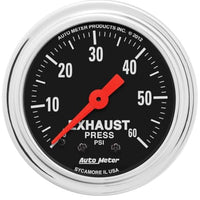 AutoMeter - Exhaust Press Gauge, 2 1/16", 60PSI, Mecha