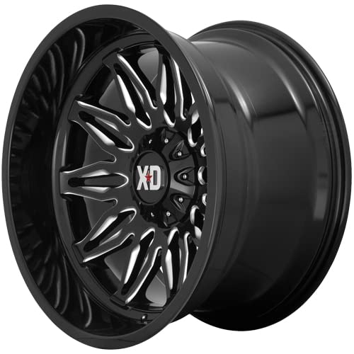 Xd859 Gunner Gloss Black Milled Wheel XD Wheels with Alloy Steel (22 x 10. inches /5 x 78 mm, -18 mm Offset)