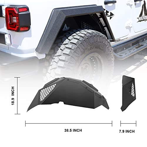 Compatible NIXON OFFROAD Rear Inner Fender Liners Flares fit for 2018 2019 2020 2021 2022 2023 2024 2025 Jeep Wrangler JL/JLU
