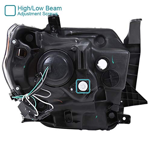 2LHP-TUN14JM-V2-RS SPEC-D TUNING Retro Style Projector Headlights Black for 14-18 Toyota Tundra
