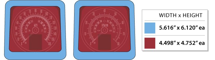 Dakota Digital Retrotech Gauge RTX-69C-CAM-X Instrument System Compatible with 1969 Chevy Camaro