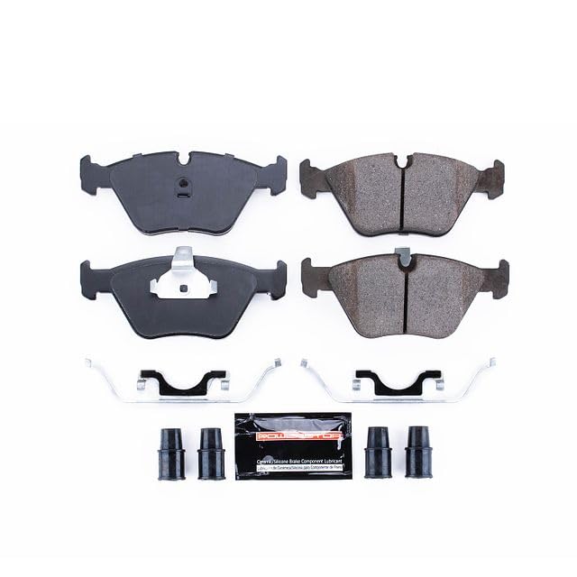 Power Stop Z23-725 Z23 Evolution Sport Carbon Fiber Infused Ceramic Brake Pads with Hardware For BMW 525i 2001-2005, BMW 528i 1997-2000, BMW M3 2005-2006 [Model Specific]
