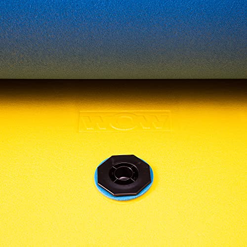 WOW Sports 16X6ft CHILLRAFT Floating Foam Water Mat, Lily Pad, Blue Black and Yellow