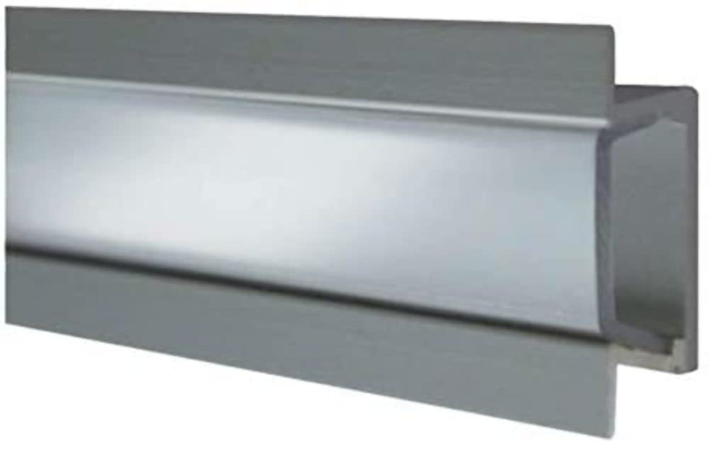 1M Track - Heise - Silver Anodized Aluminum - Clear Flush Mount (HE-AFMTCL)