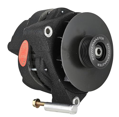 Alt GM CS144 Powermaster Black Wrinkle 200A 6 Groove Pulley