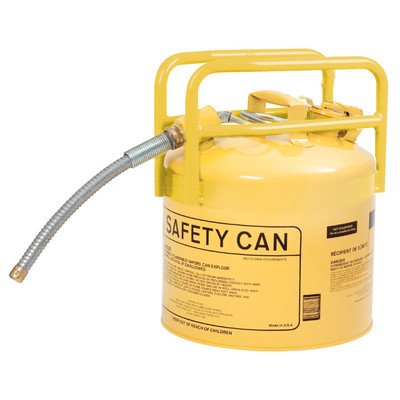 5 Gal Type II Transport Safety Can with Diesel and 0.87" Flexible Hose