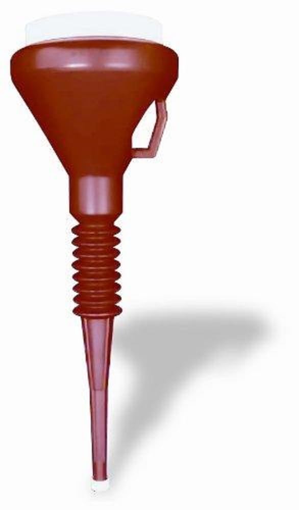 32130 Funnel King 1 1/2-Qt Double Capped Funnel - Red (17'' Length), Multicolor