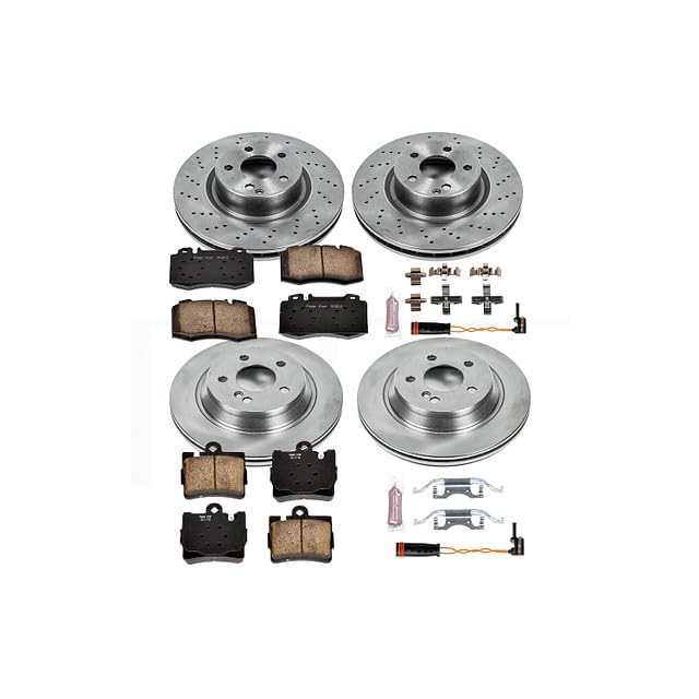 Power Stop KOE6211 Replacement Brake Kit-OE Front and Rear Brake Rotors & Ceramic Pads For Mercedes-Benz CL500 1999-2003 [Model Specific]
