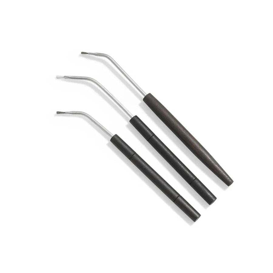 Angled BIRCHWOOD CASEY Cleaning Brushes | Durable Versatile Gun Maintenance Cleaning Scrubbing Nylon, Bronze & Stainless Small Brush Set - Pack of 3