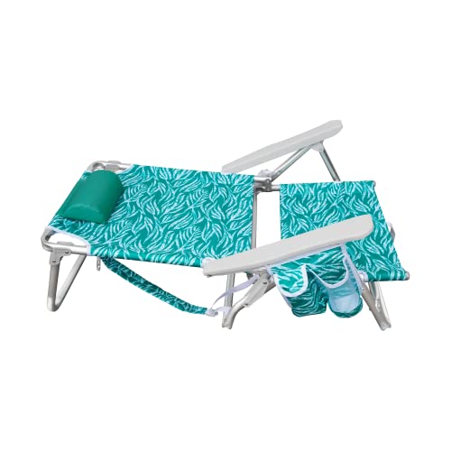 Backpack Hurley Beach Chair, One Size, Lightweight, Aluminum, Jade
