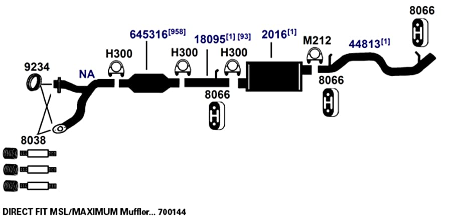 Exhaust Muffler AP Exhaust Products 700144