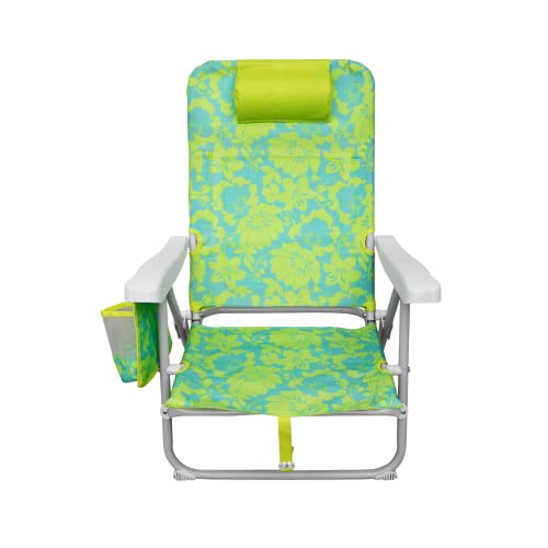 Hurley Beach Outdoor Standard Backpack Chair, One Size, Acid Green