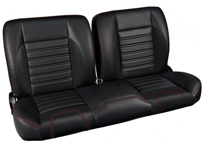Brothers Trucks Split-Bench Seat QSBNH87RED - Sport - Black/Red Stitching