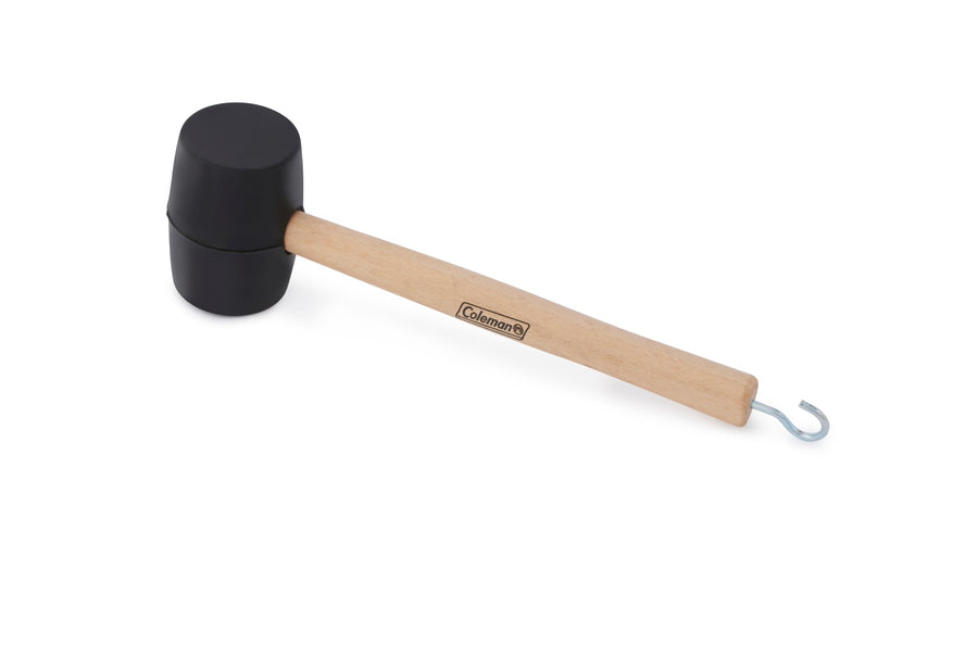 Coleman Tent Peg Remover Hook with Rubber Mallet, Double-Sided Mallet Head Made of High-Impact Rubber, Great for Camping, Tailgating, Carpentry, Metalwork, & More