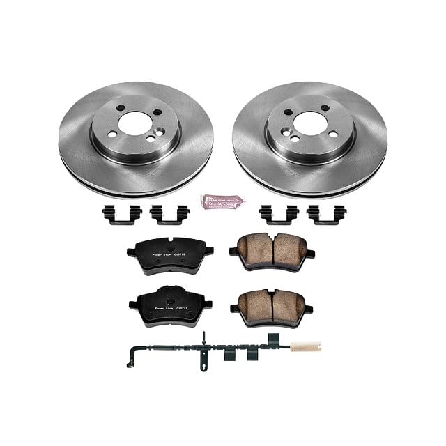 Power Stop Autospecialty KOE6068 Front Replacement Brake Kit-OE Brake Rotors & Ceramic Brake Pads For Mini Cooper 2007-2010 [Model Specific]