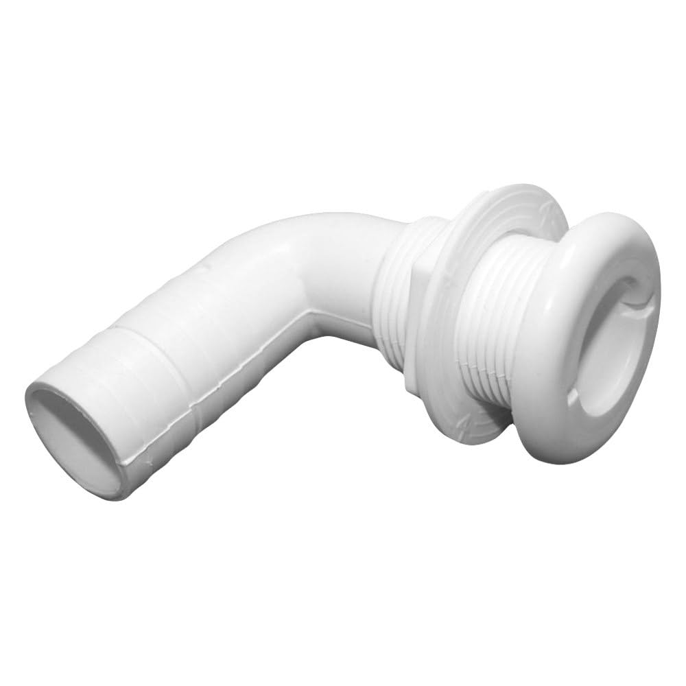 Thru Hull T & H MARINE SUPPLIES 90DEG 1-1/8 Hose White