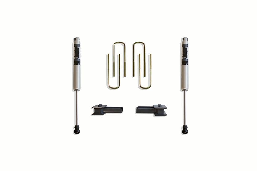 Part# 904120F MaxTrac SUSPENSION'S is A Rear Box KIT Including 2" Lift Blocks, U-Bolts & A Pair of Fox 2.0 Performance Series Rear Shocks