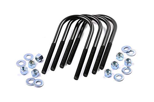 5/8" Round Suspension U-Bolts Rough Country - 5/8" Thread x 3"W x 11.5"L, Set of 4