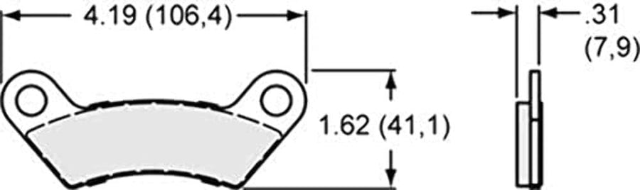 PAD,BRAKE,DH4E,W/SHIM,AXLE SET Wilwood 150-10356K
