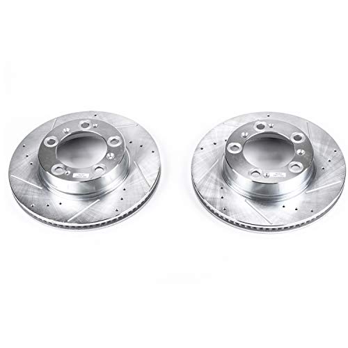 Power Stop Front EBR620XPR Drilled & Slotted Rotor Pair For Porsche Boxster 1997-2004 [Model Specific] Evolution