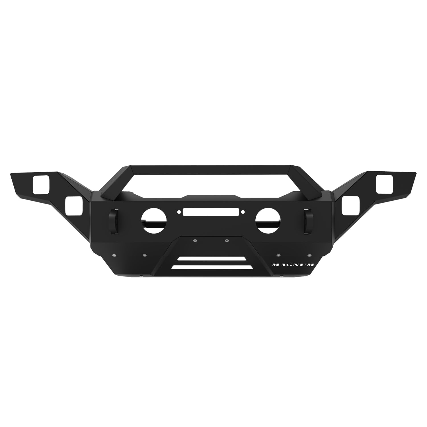 Front Magnum Winch Bumper RT Style Guard Black Compatible with 2018-2025 Wrangler JL/JLU and Gladiator