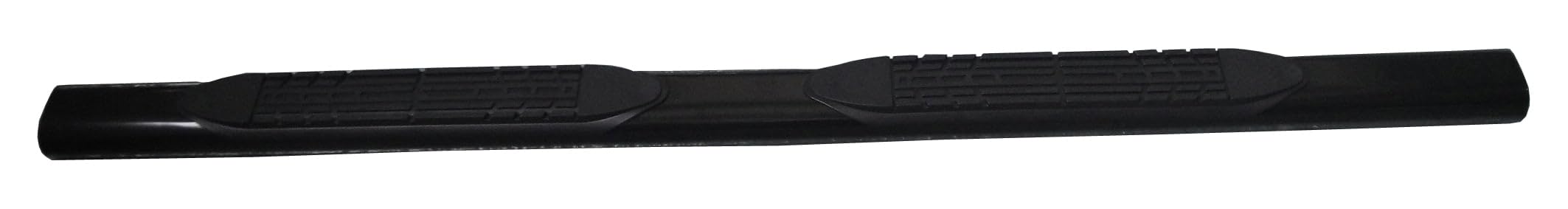 TrailFX Nerf Bars for Chevrolet Silverado 1500 Double Cab 2020-2021 Black Powder Coated Steel 4 Inch Oval Straight Side Steps with Step Pads Welded End Caps Rocker Panel Mount Pair Running Boards