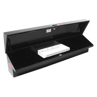 RKI 61 in. Slant Top Steel Single Lid Side Tool Box Black RKI