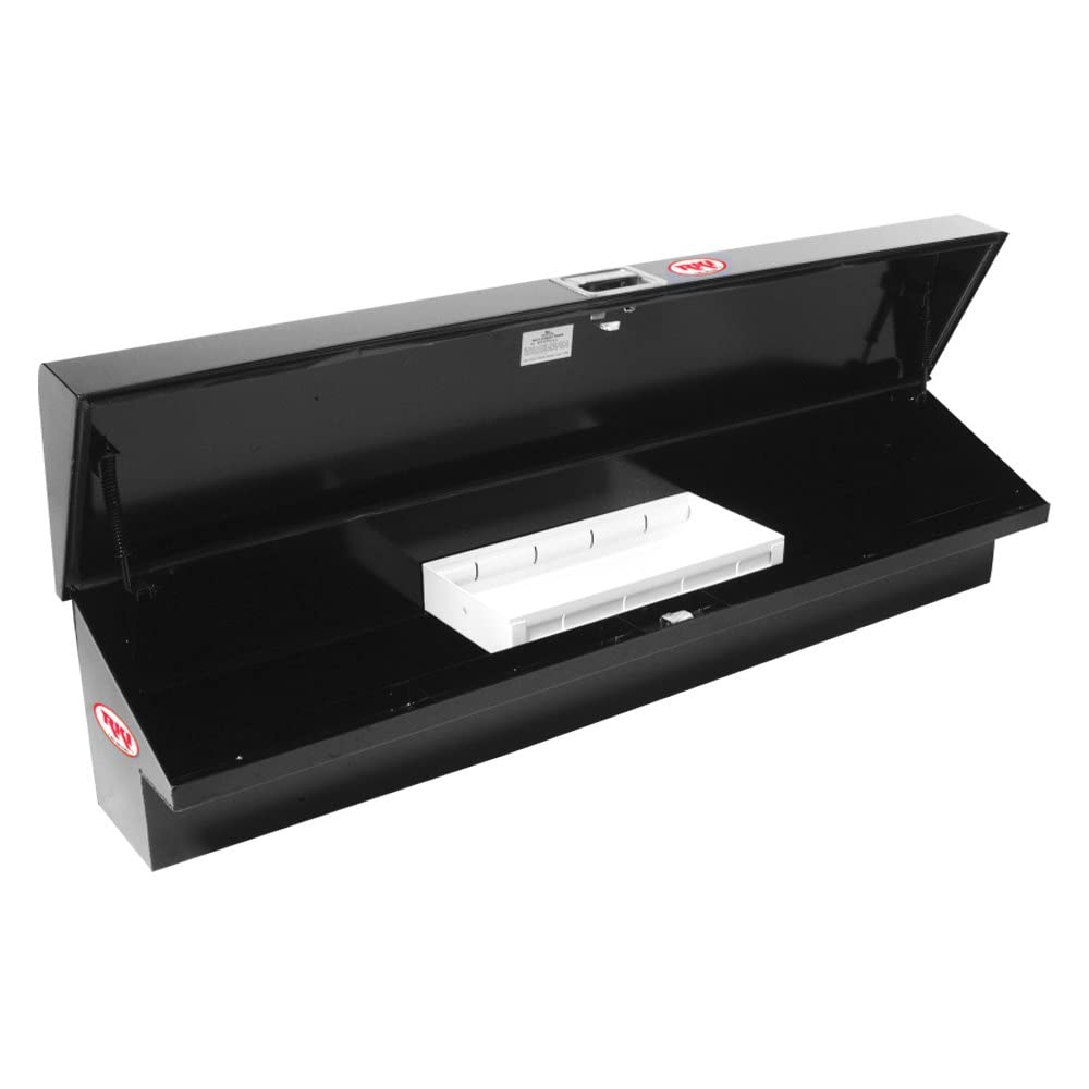 RKI 61 in. Slant Top Steel Single Lid Side Tool Box Black RKI