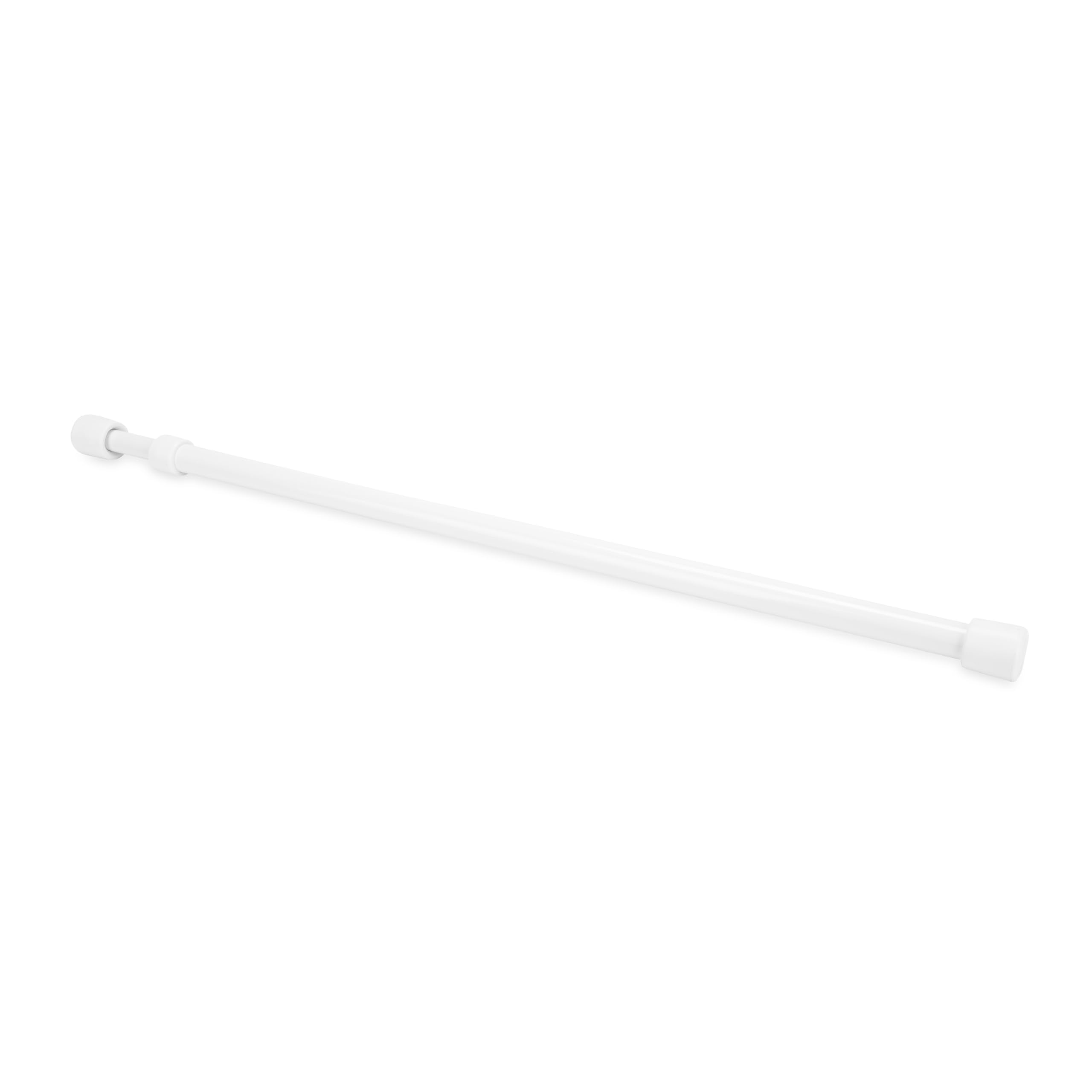 28" Camco RV Refrigerator Bar 44053 - Holds Food and Drinks in Place During Travel - Prevents Messy Spills - Spring Loaded and Extends Between 16" and 28" - 3 Pack - White (44074)
