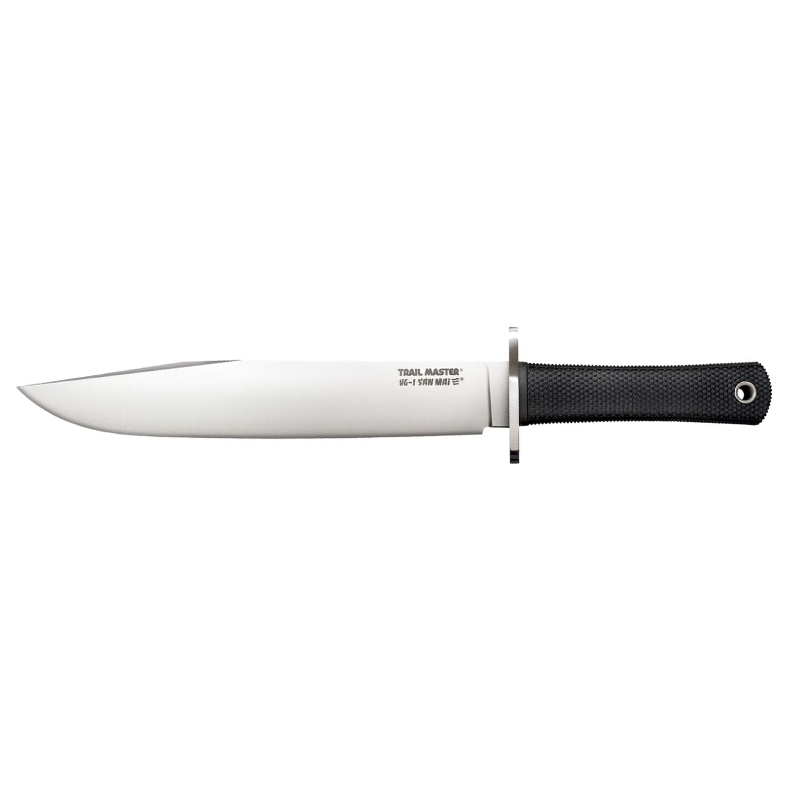 VG1 San Mai III Cold Steel Trail Master 9.5" Clip-Point Blade 5.125" Kray-Ex Handle Tactical Fixed Blade Knife w/Secure-Ex Sheath