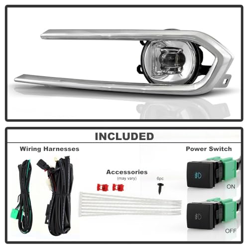 Toyota Sienna 2021-2023 LE XLE Models only Spyder (Do Not Fit XSE Models) OEM Full LED Fog Lights w/Switch - (Bulb Size - 5W LED)